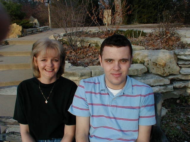 Rebecca with her son at a park · c. 2003