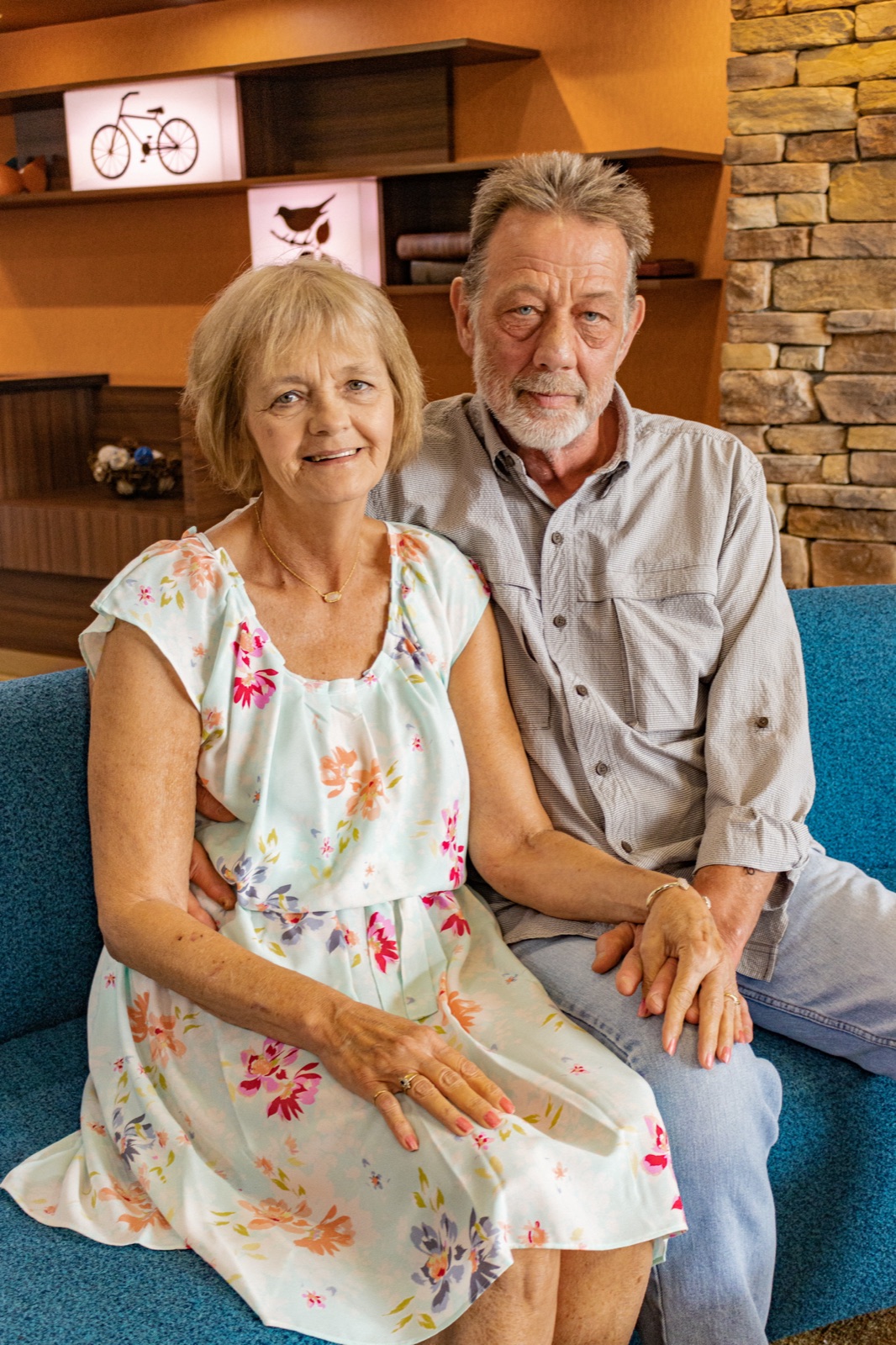 Rebecca with her partner, Daniel Clapp