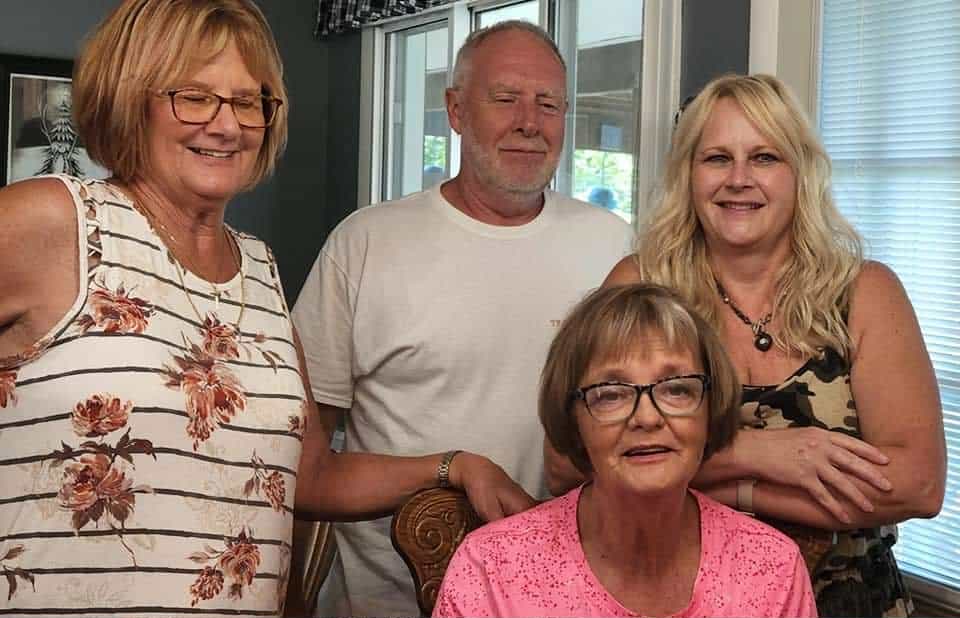 Rebecca with family · c. 2018