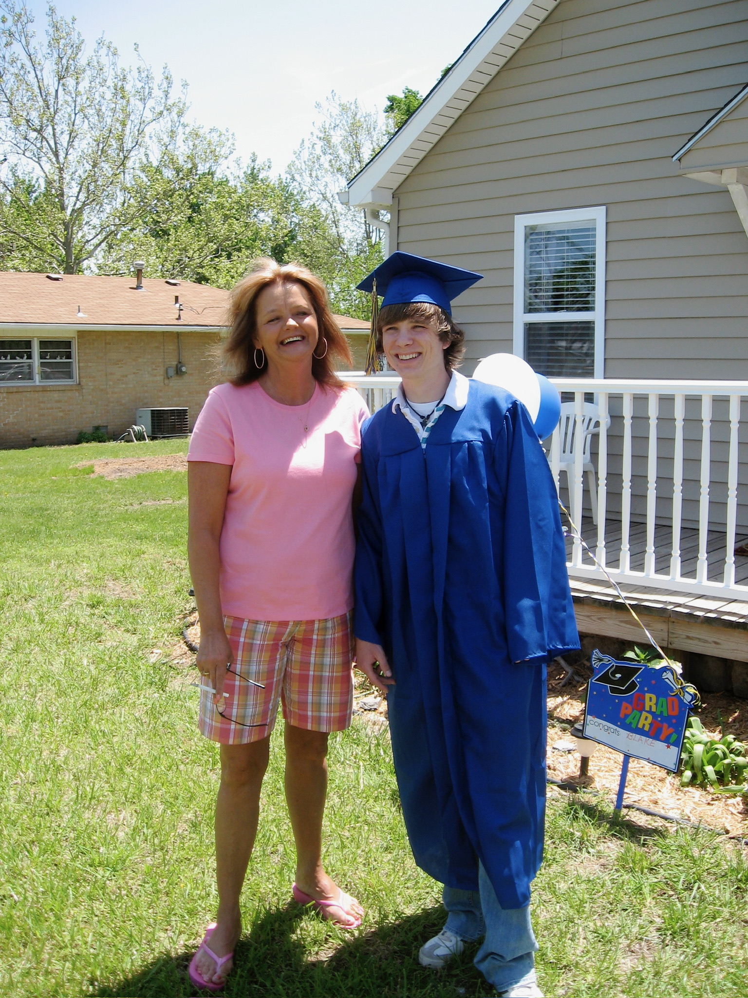 Rebecca at a graduation, 2008