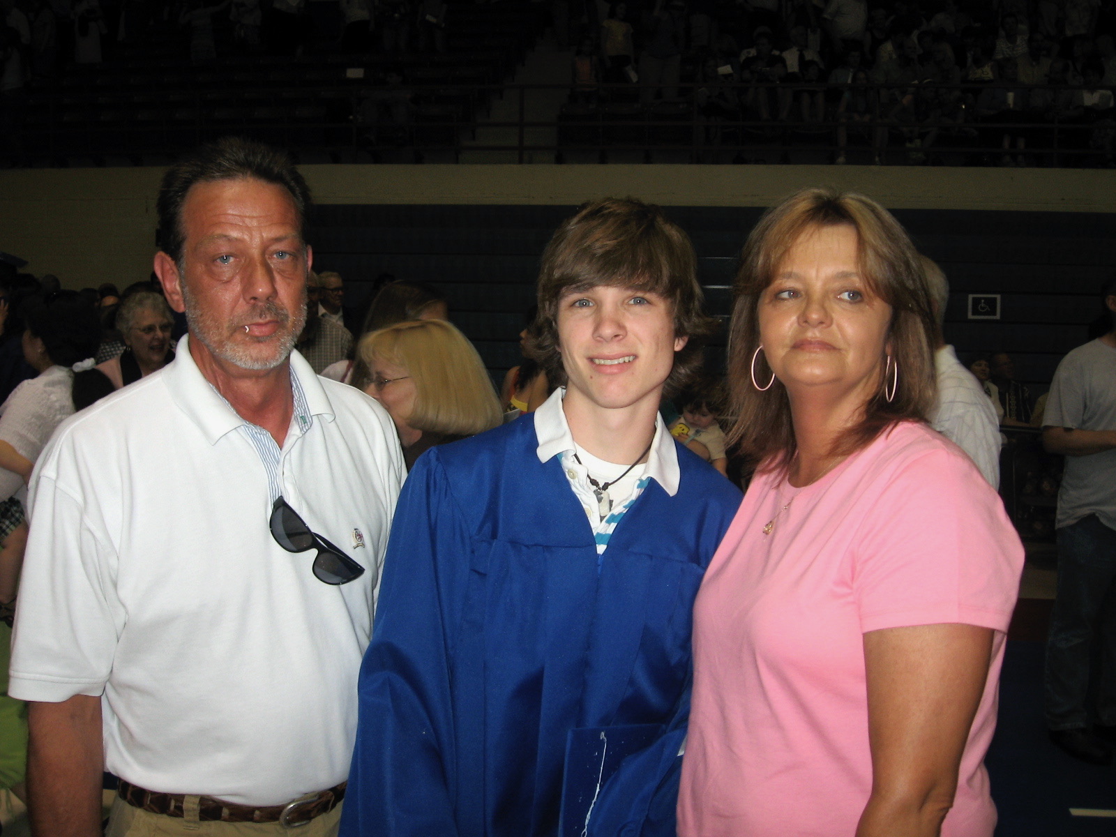 Rebecca and her partner, Daniel Clapp, at a graduation · c. 2008