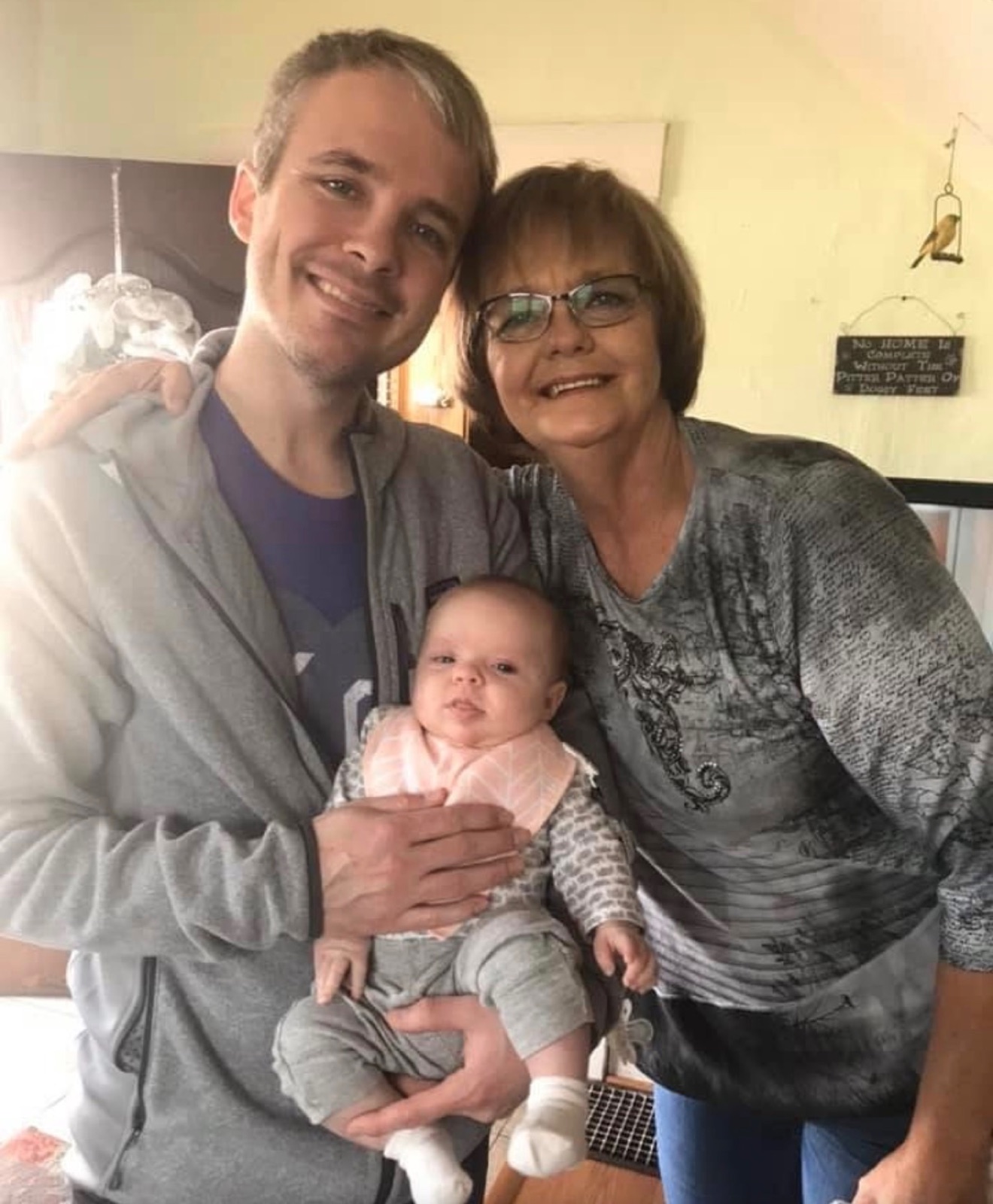 Rebecca with her son Blake and his daughter Madelyn · c. 2018